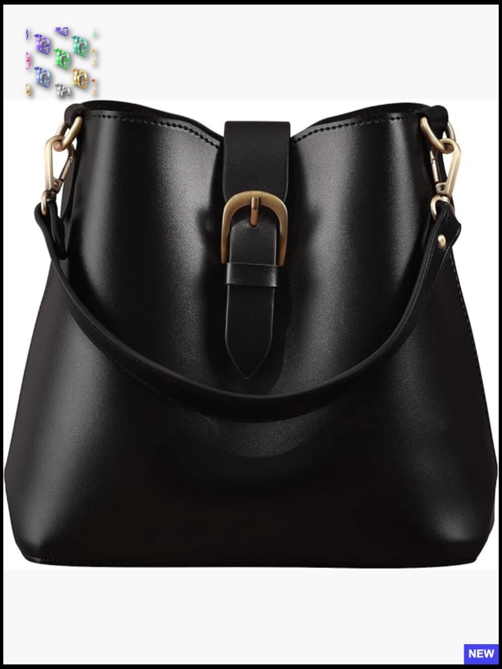 Vegan Leather Bucket Bag Handbag Hobo Retro Casual Classic Shoulder Crossbody